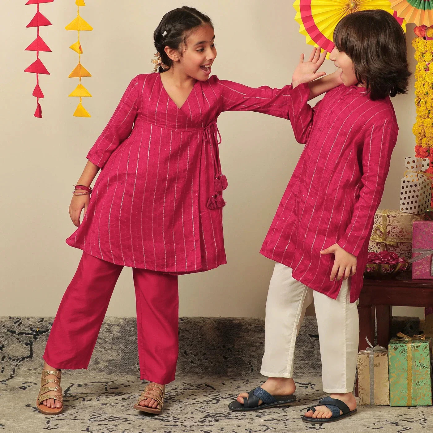 Sibling Twinning: Matching Outfits for Brothers & Sisters This Festive Season