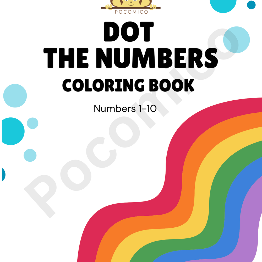 Dot the Numbers Colouring book by PocoMico