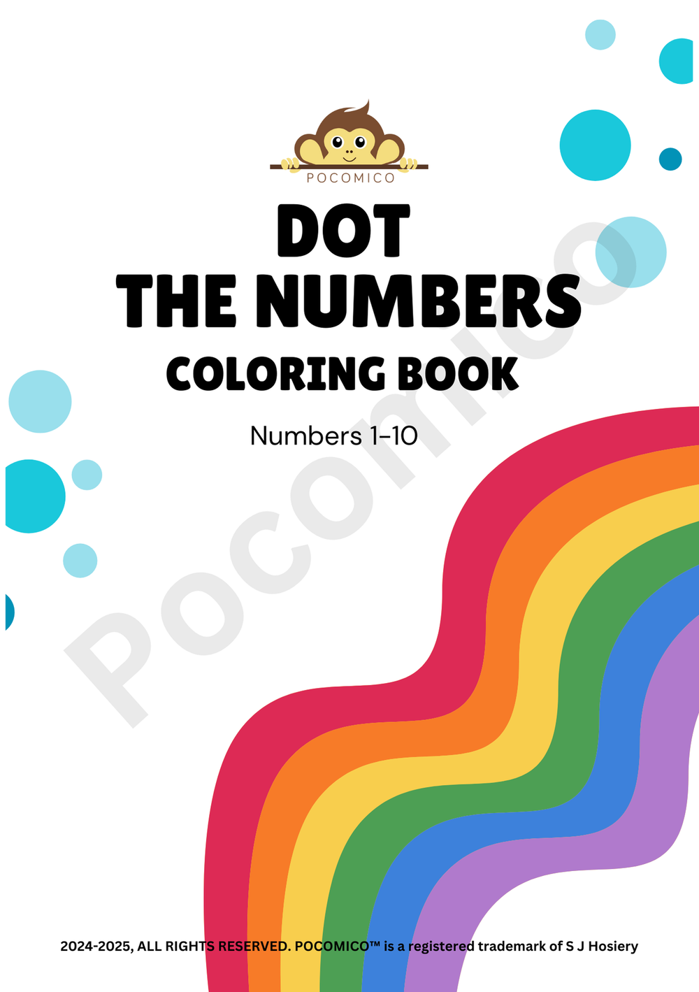 Dot the Numbers Colouring book by PocoMico