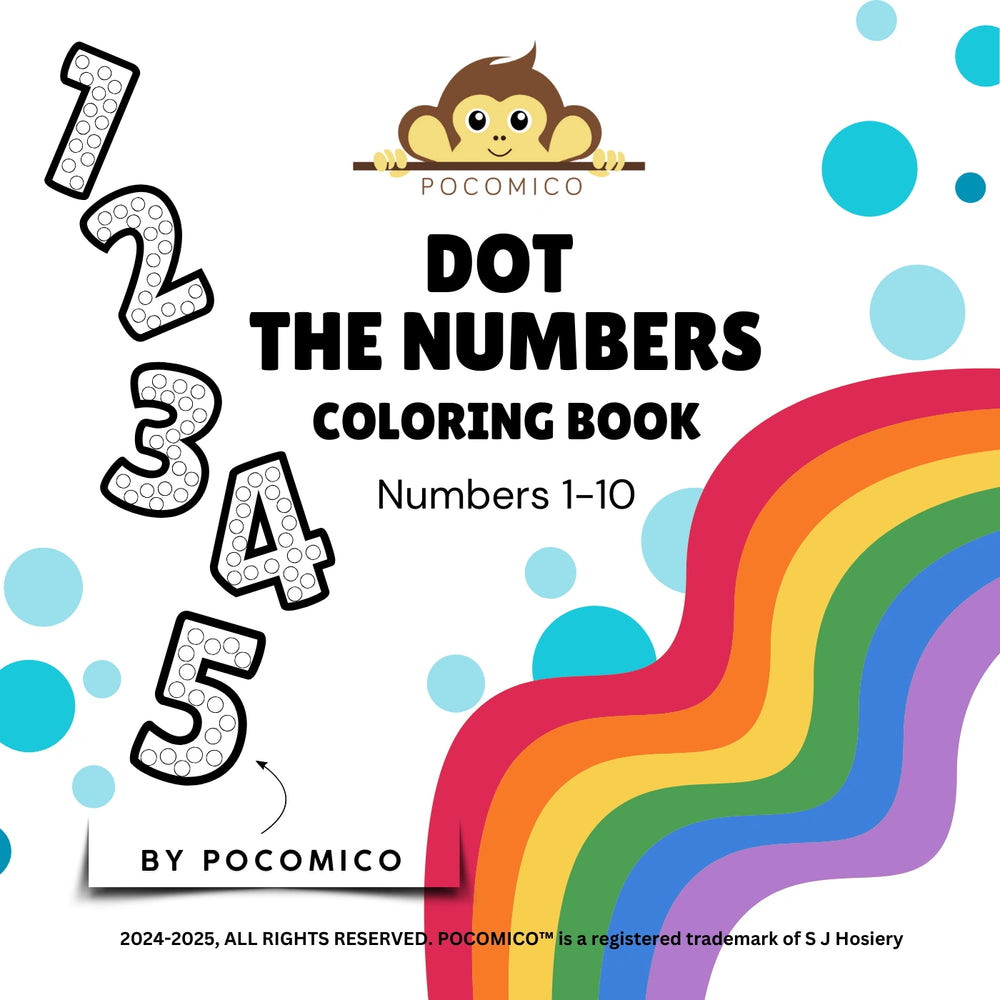 Dot the Numbers Colouring book by PocoMico