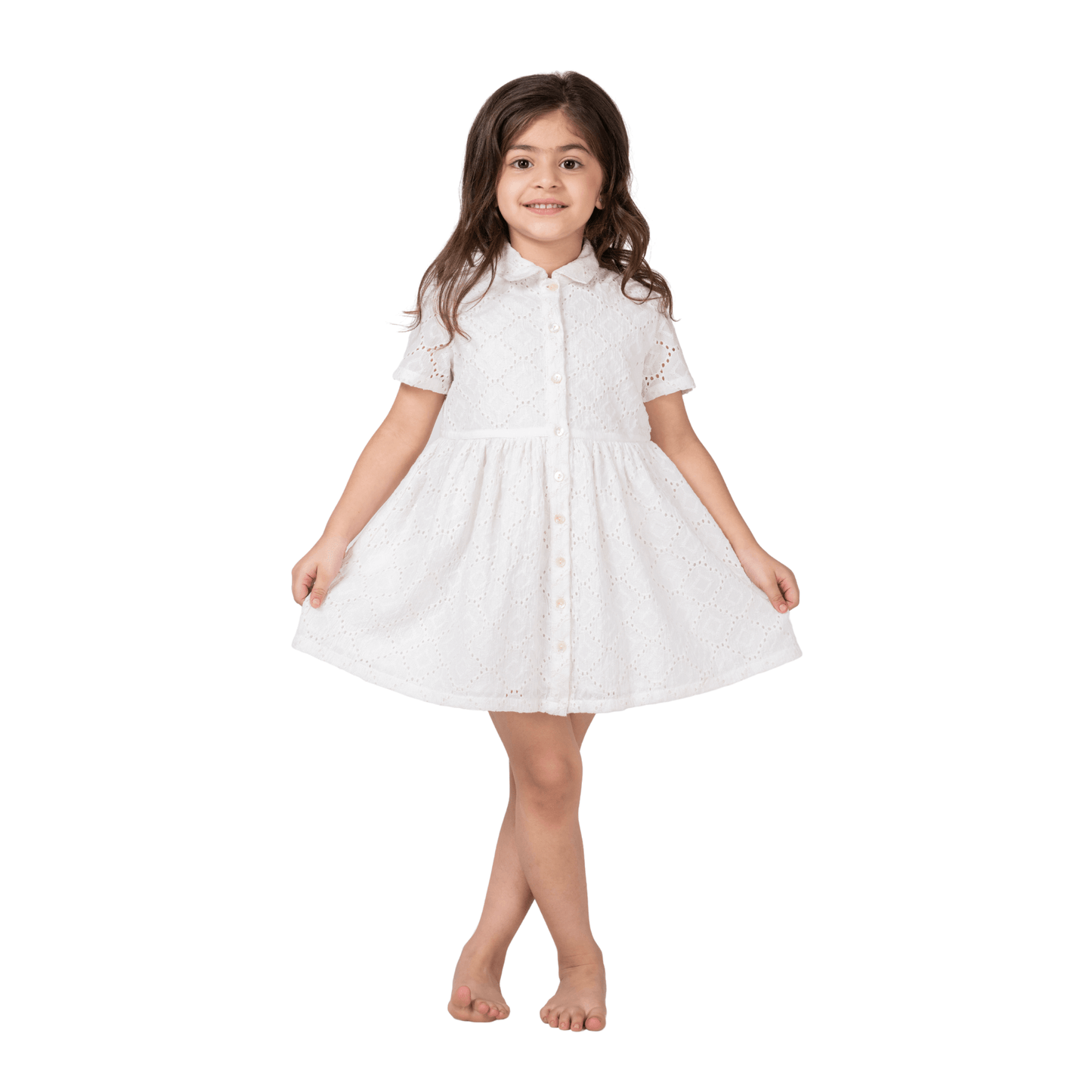 PocoMico Snowflake Patch Work Cotton Dress