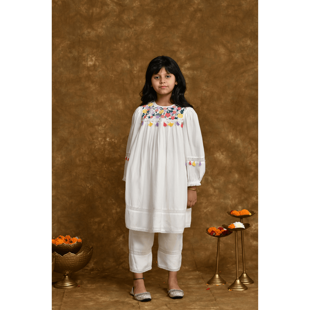 PocoMico Ivory Cotton Tunic Set