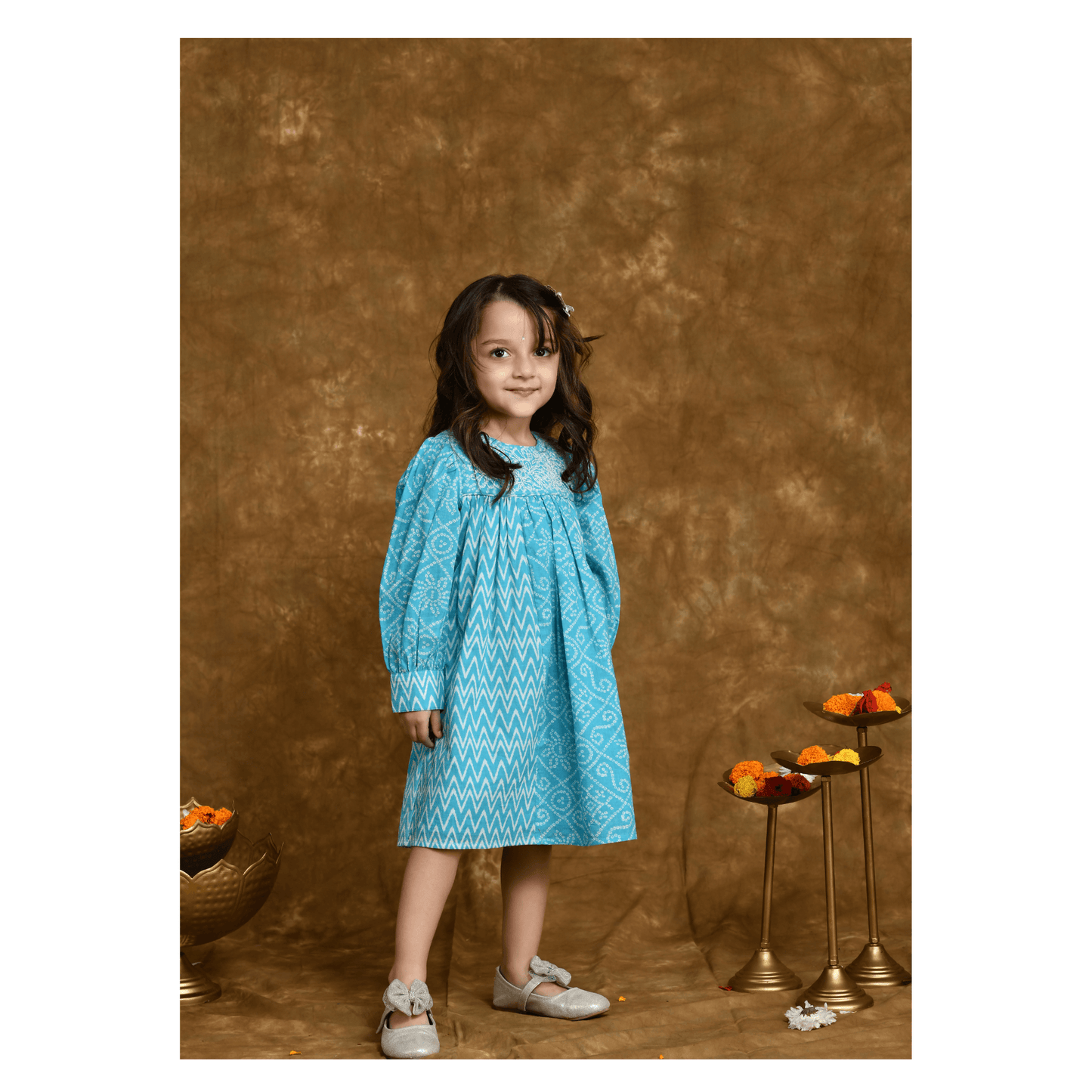 PocoMico Ethereal Blue Cotton Dress