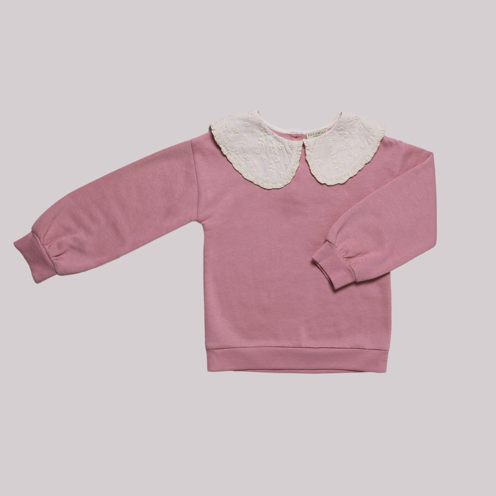 
                      
                        -dark pink-pullover-sweatshirt-girl-winter-peter pan collar-lace-pocomico
                      
                    