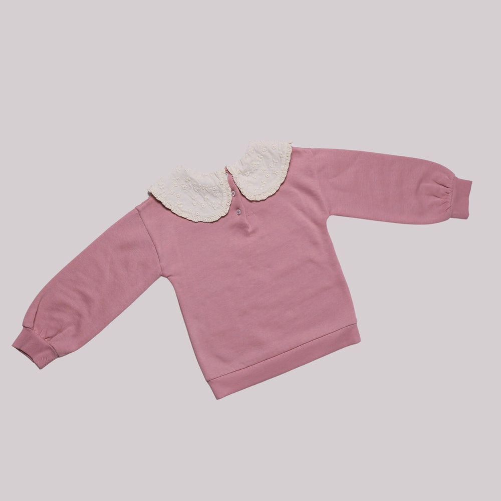 
                      
                        -dark pink-pullover-sweatshirt-girl-winter-peter pan collar-lace-pocomico
                      
                    