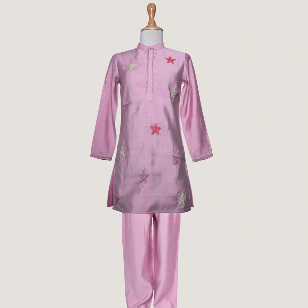 lavendar-kurta-pajama-mauve-star-embroidery-boys-indian-ethnic-diwali-pocomico-chanderi-star