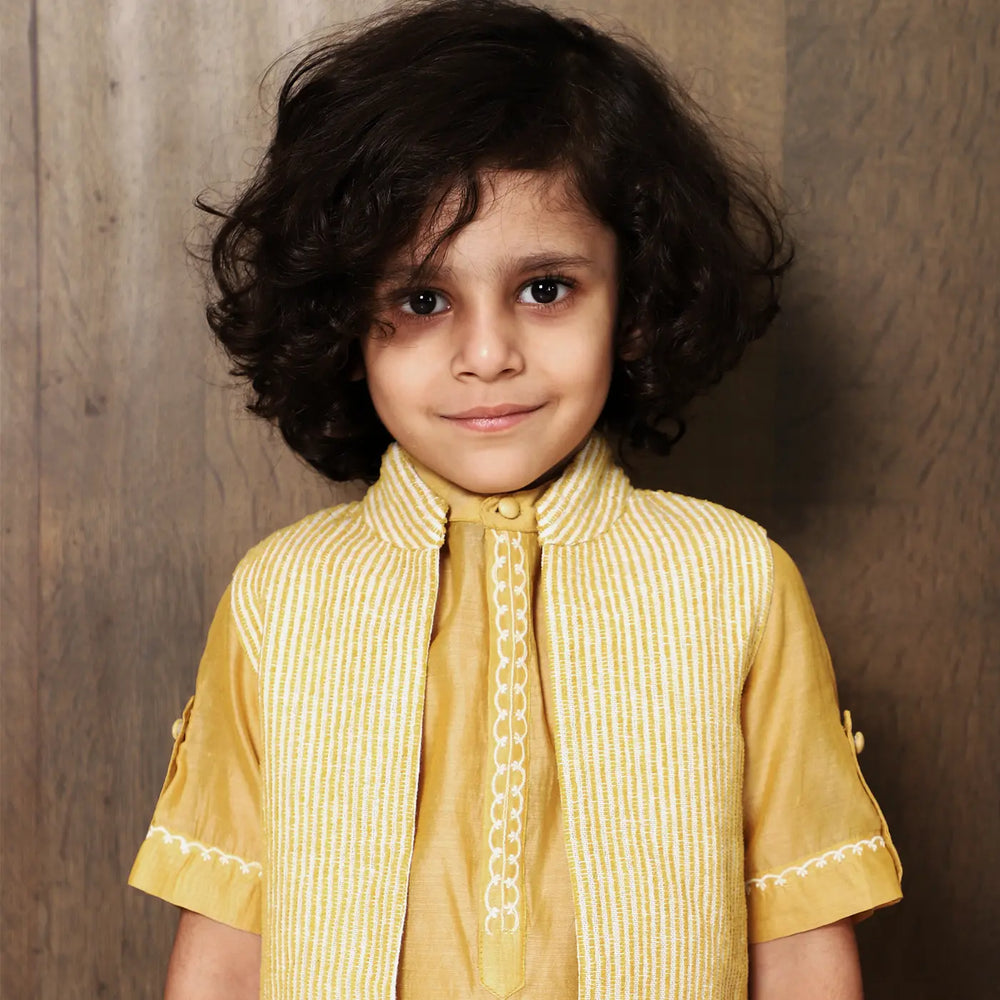 
                      
                        PocoMico's Chanderi Charm Kurta & Jacket Set
                      
                    