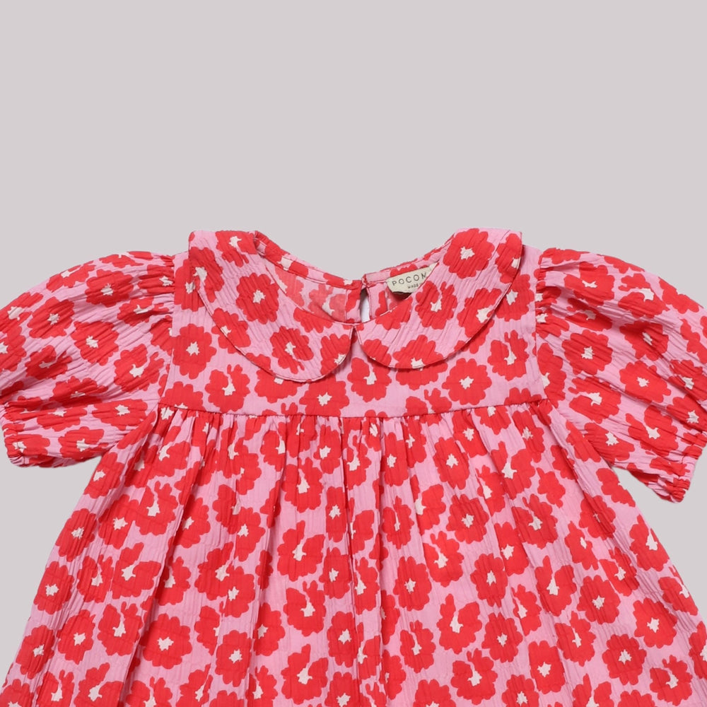 
                      
                        pink-red-dress-summer-cotton-girl-peter pan collar-kids-pocomico
                      
                    