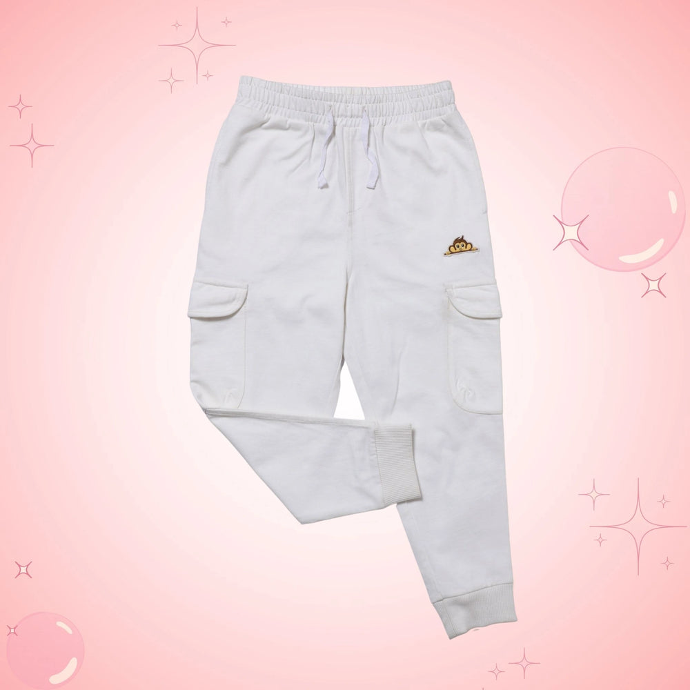 Crystal White Innovative Cargo Joggers