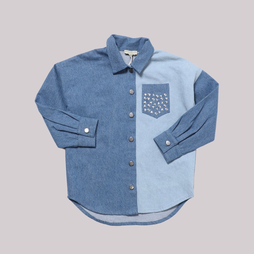 
                      
                        DENIM-TWO TONE-BLUE-STUDS-KIDS-UNISEX-POCOMICO
                      
                    