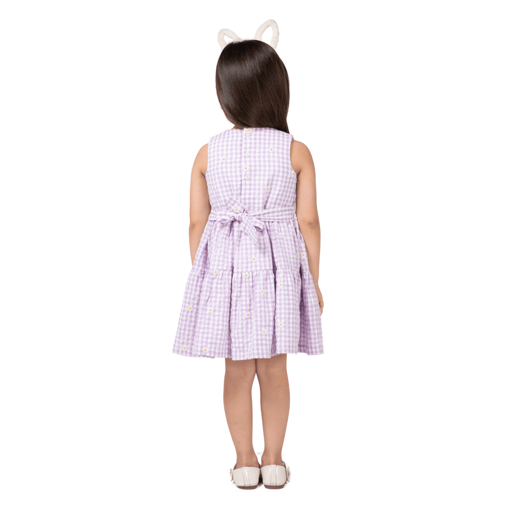 
                      
                        PocoMico Lavendar Ghingham Check Dress
                      
                    