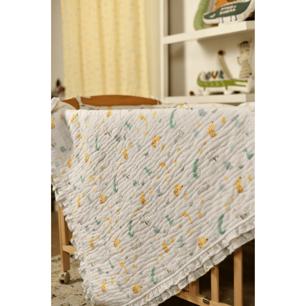 
                      
                        PocoMico Animals Pattern Printed Quilt with Frill
                      
                    