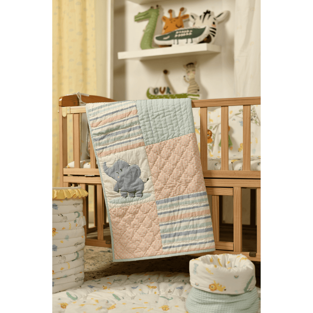 
                      
                        PocoMico Elephant Patch Baby Quilt
                      
                    