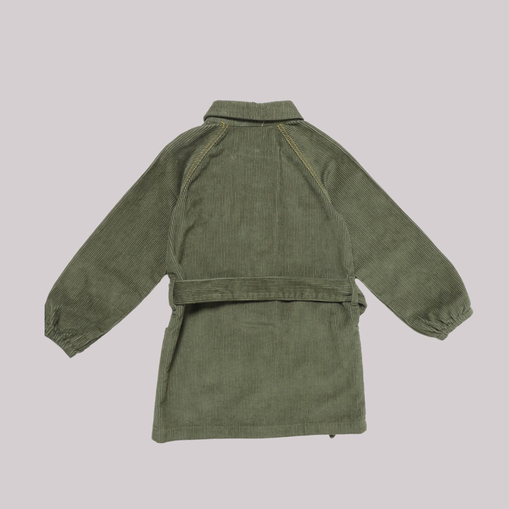 
                      
                        Olive-green-ranger-jacket-for-boys-with-belt-and-utility-pockets, perfect-for-winter-wear.
                      
                    