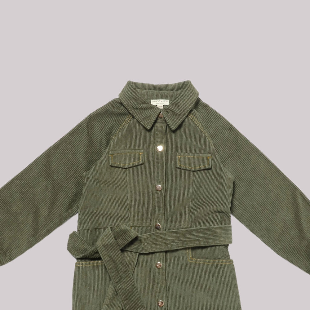 
                      
                        Olive-green-ranger-jacket-for-boys-with-belt-and-utility-pockets, perfect-for-winter-wear.
                      
                    