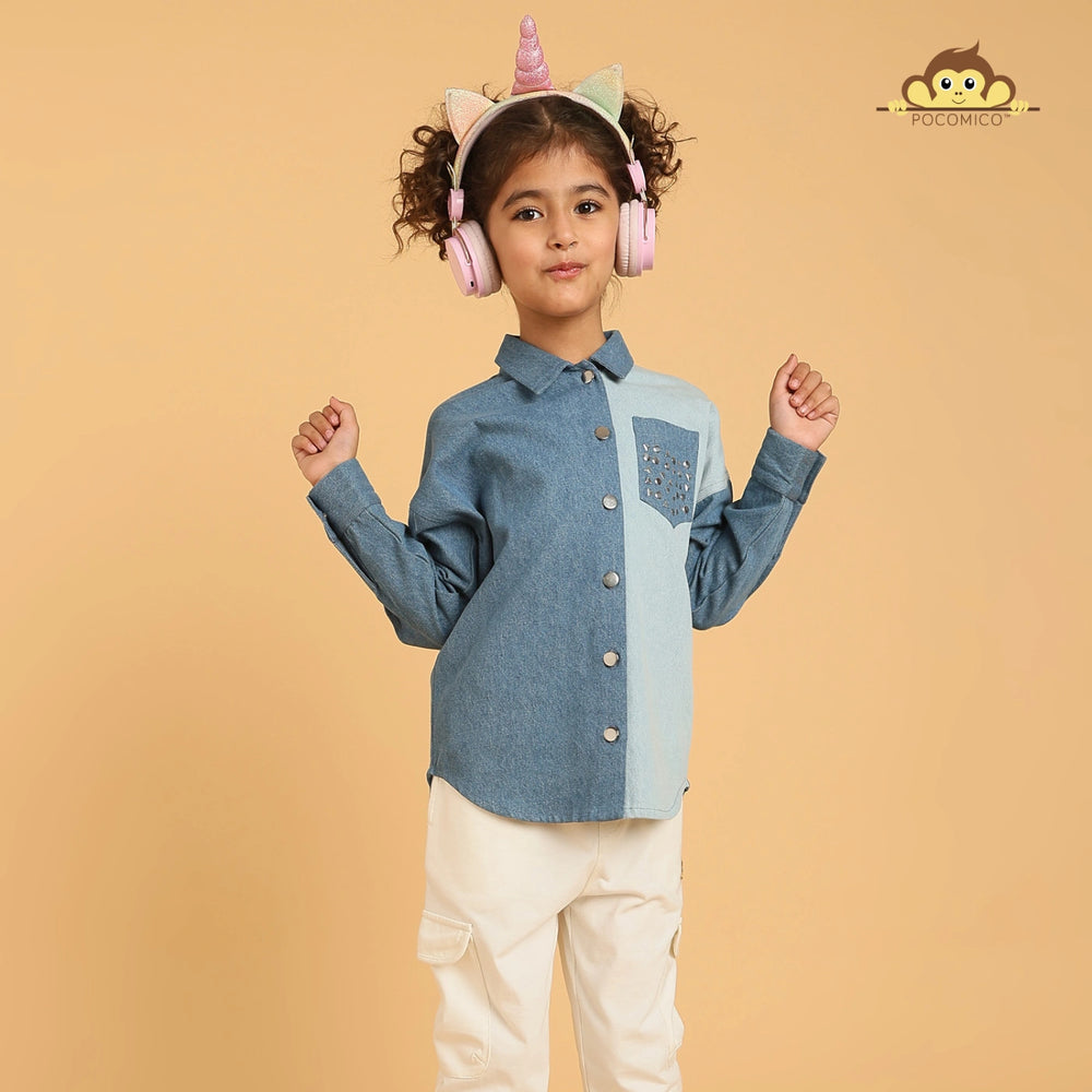 
                  
                    DENIM-TWO TONE-BLUE-STUDS-KIDS-UNISEX-POCOMICO
                  
                