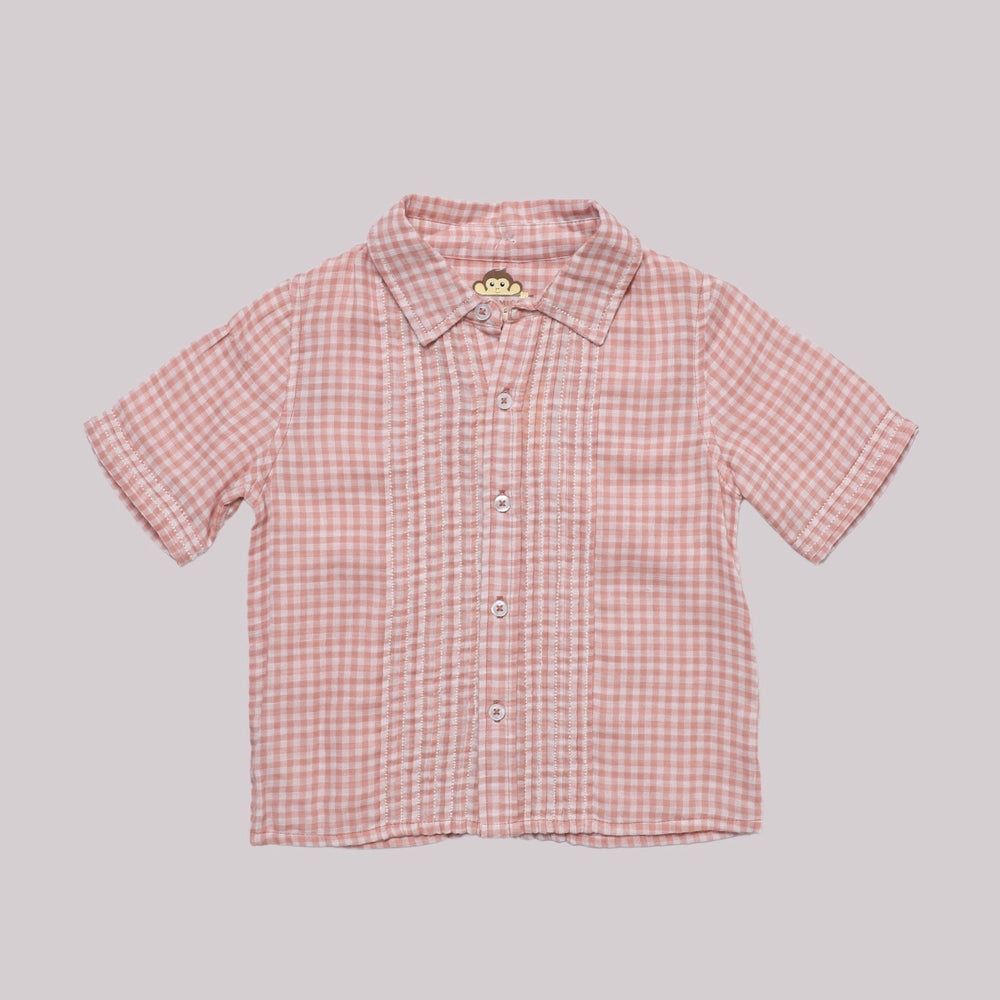 
                  
                    boy + set + coord + co ord + coral + pink + nude + cotton + shirt + shorts + summer + comfy + soft + cotton + check + pattern + POCOMICO
                  
                