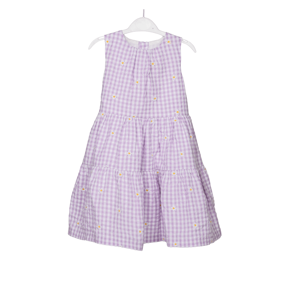 
                      
                        PocoMico Lavendar Ghingham Check Dress
                      
                    