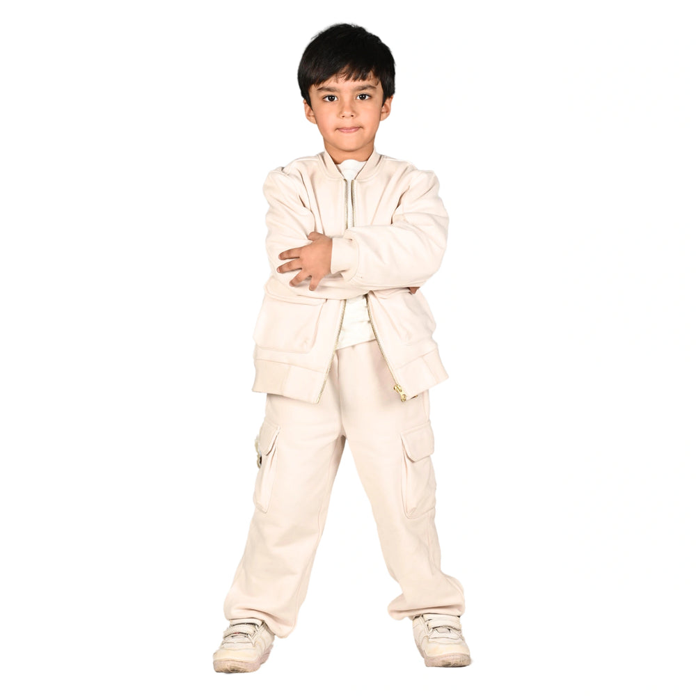 ivory + blue + track suit+ set+ zip+ top+ bottom+ warm+ fleece+ cotton+ boys + unisex + party + formal + Pocomico + kids+ comfortable