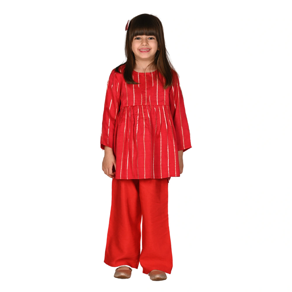 angrakhan+girl+kurta+set+wedding+diwali+ethnic+indian+pink+red+chanderi+pocomico+short+kurti