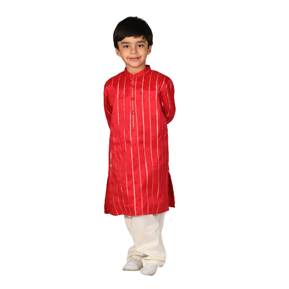 chanderi+cotton+red+pink+kurta+pajama+indian+kids+wedding+ethnic+diwali+soft+cotton+formal+kids+boy+pocomico