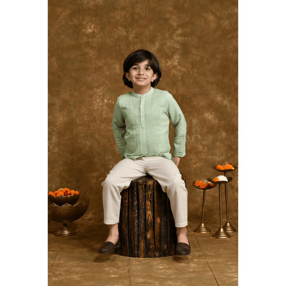 
                      
                        PocoMico Sea Green Jacquard Kurta & Trouser Set
                      
                    