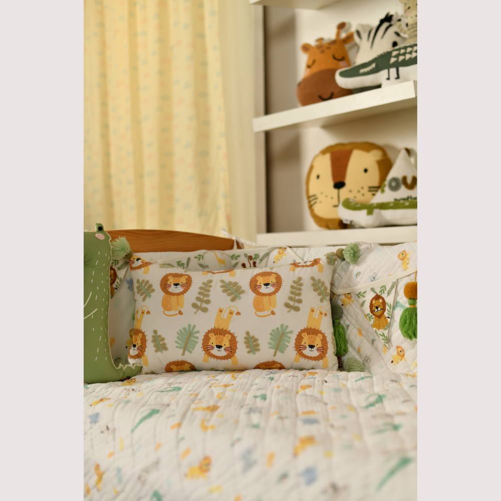 
                      
                        PocoMico Peek-A-Boo Lions Embroidered Cushion Cover
                      
                    