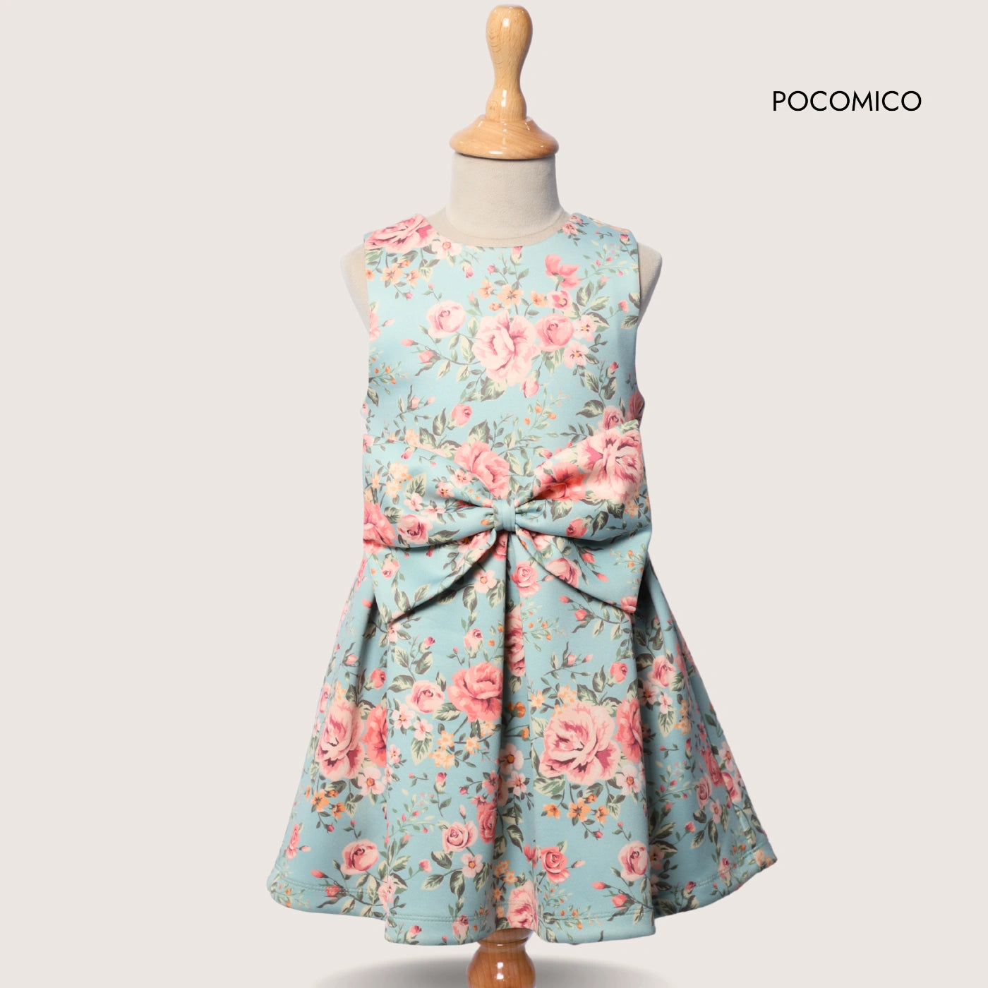 floral-scuba-green-pink-red-dress-girl-pocomico+girl+floral+bow+party+dress+pocomico