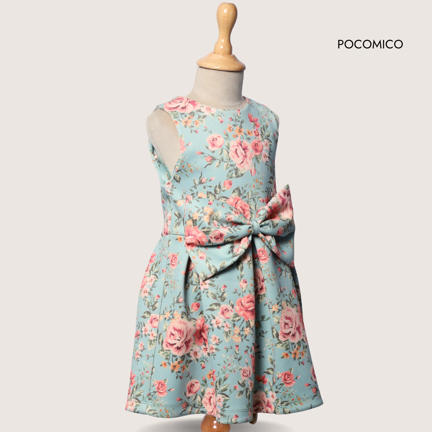floral-scuba-green-pink-red-dress-girl-pocomico+girl+floral+bow+party+dress+pocomico