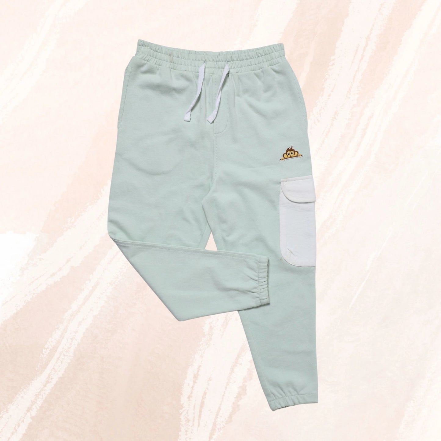 cargo+jogger+french+terry+cotton_winter+summer+kids+girl+boy+sea green+white+warm+play+pocomico