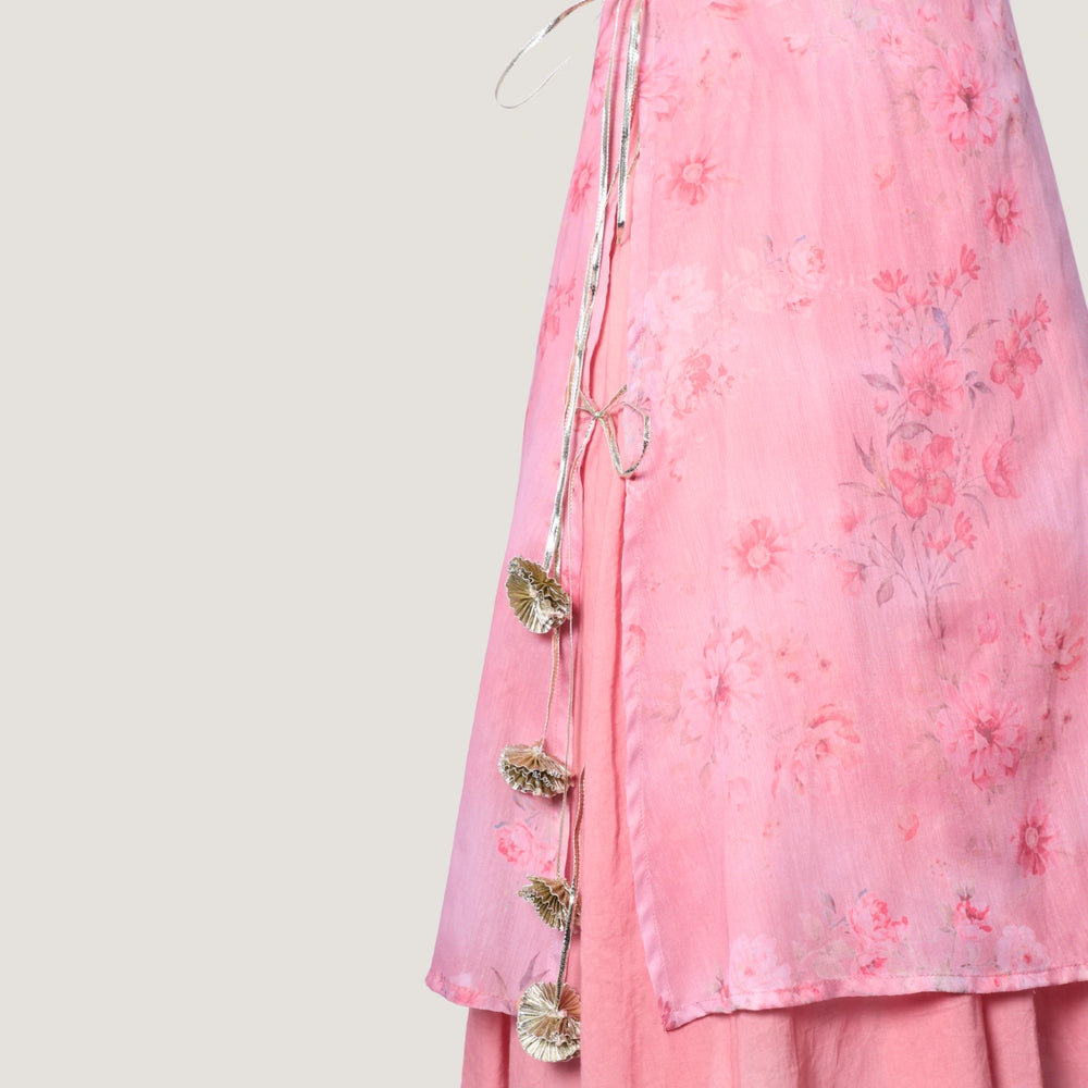 
                  
                     Delicate+rose+pink+layered+dress+girls+floral print+tassel+tie-ups+flowy+silhouette+festive+whimsical+occasions+pocomico
                  
                
