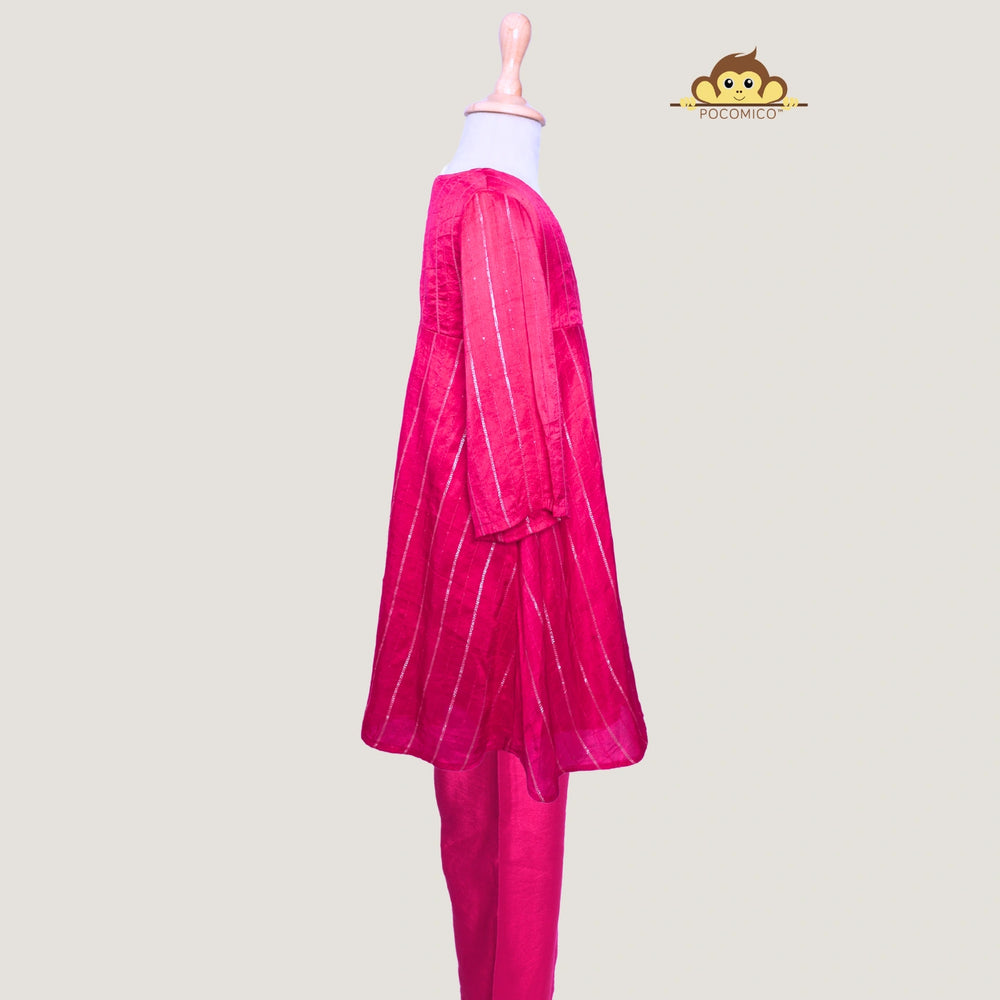 
                  
                    angrakhan+girl+kurta+set+wedding+diwali+ethnic+indian+pink+red+chanderi+pocomico
                  
                