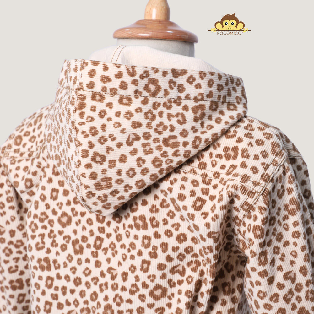 
                  
                    co-ord set + cheetah print + corduroy + thick + soft + warm + comfy + kids + winter + stylish + fun + relaxed fit + hoodie + pants + POCOMICO
                  
                