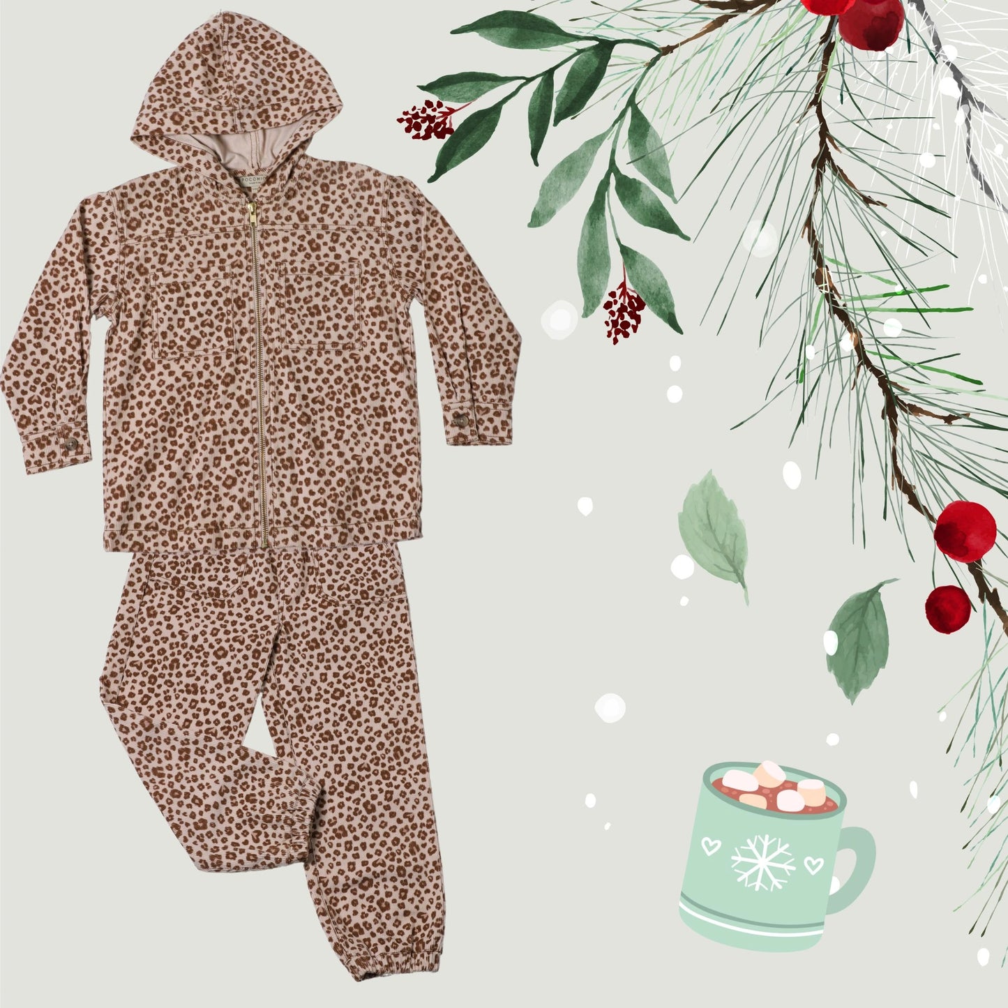 Cozy Cheetah Hoodie and Pants Co-ord Set