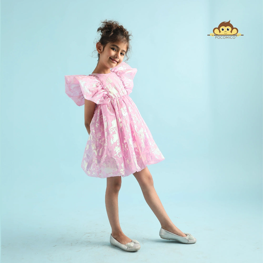 
                  
                    POCOMICO Dreamy Foil Print Organza Dress
                  
                