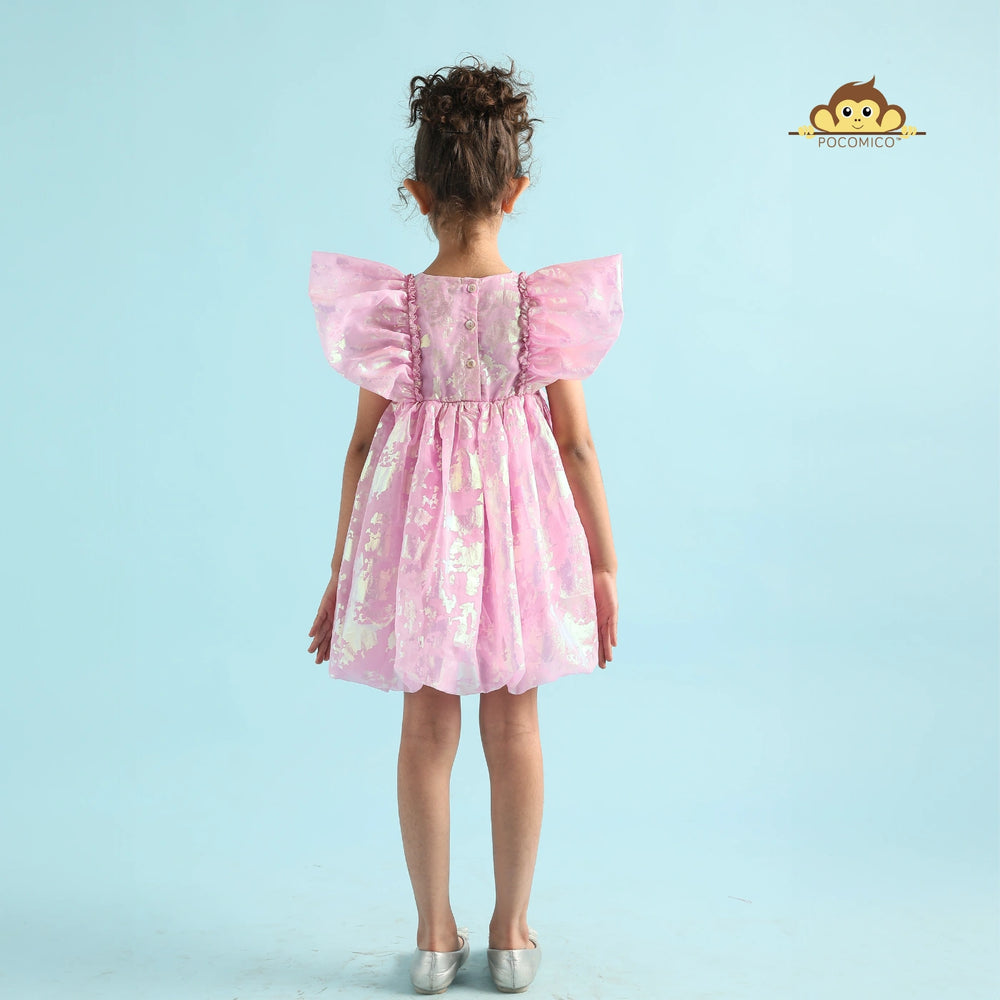 
                  
                    POCOMICO Dreamy Foil Print Organza Dress
                  
                