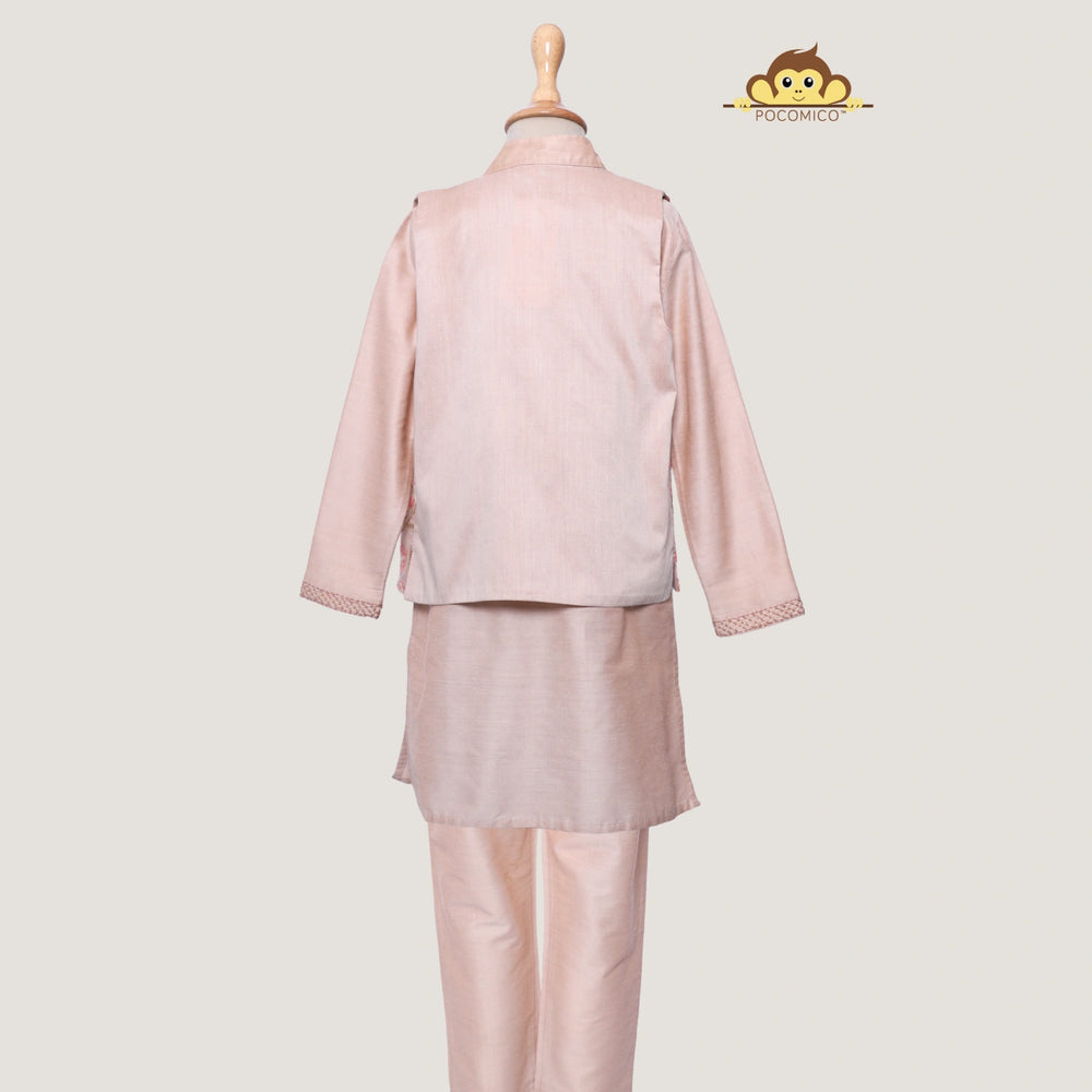
                  
                    dusky rose-dirty pink-pink-nude-floral-embroidery-kurta-pajama-jacket-boys-indian-ethnic-diwali-pocomico
                  
                