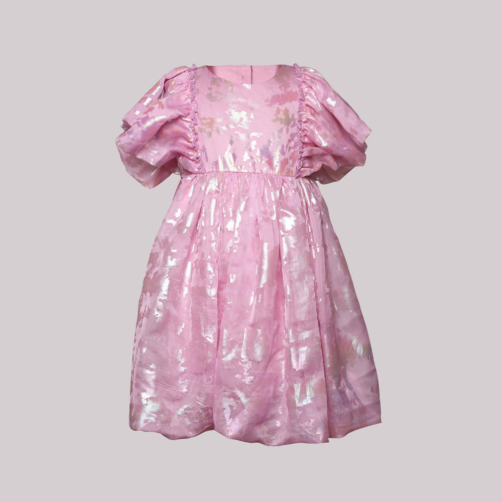 PocoMico Dreamy Foil Print Organza Dress