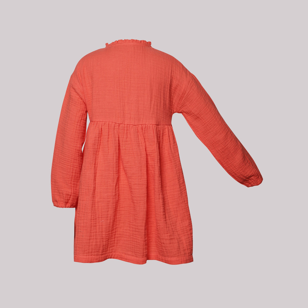 
                      
                        PocoMico Funshine Orange Double Gauze Dress
                      
                    