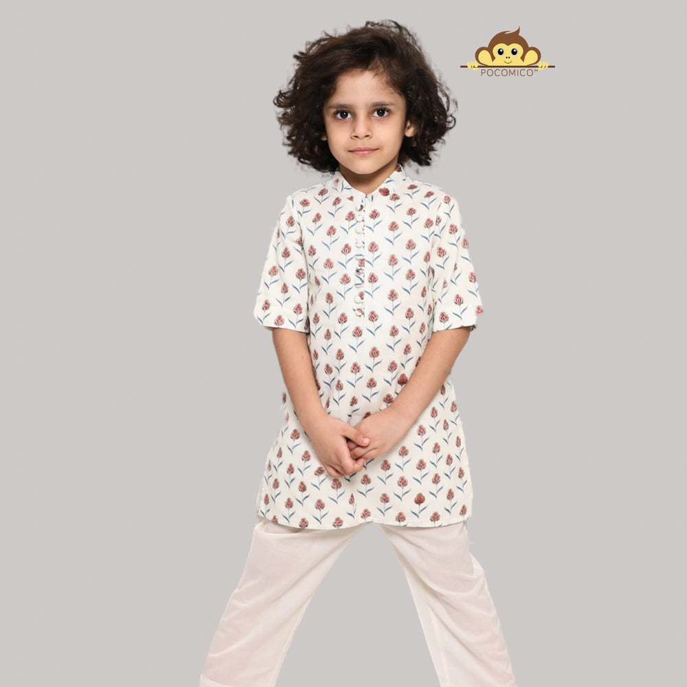 kurta+pajama+white+beaded+zari+pure+cotton+boys+set+kurtaset+100%+cotton+wedding+festivewear+perfect+soft+comfortable+POCOMICO