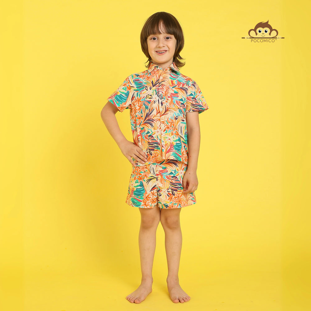 
                  
                    Hawaiian co-ord set + for boys
Pocomico co-ord set + tropical print
Summer outfit + airy cotton fabric
Stylish kidswear + beach vibes
Vibrant colors + island-inspired design
Holiday wear + casual outings
Comfortable outfit + breathable material
BCI cotton set + warm weather essential
Trendy boyswear + easy summer style
Pocomico clothing + playful prints

                  
                