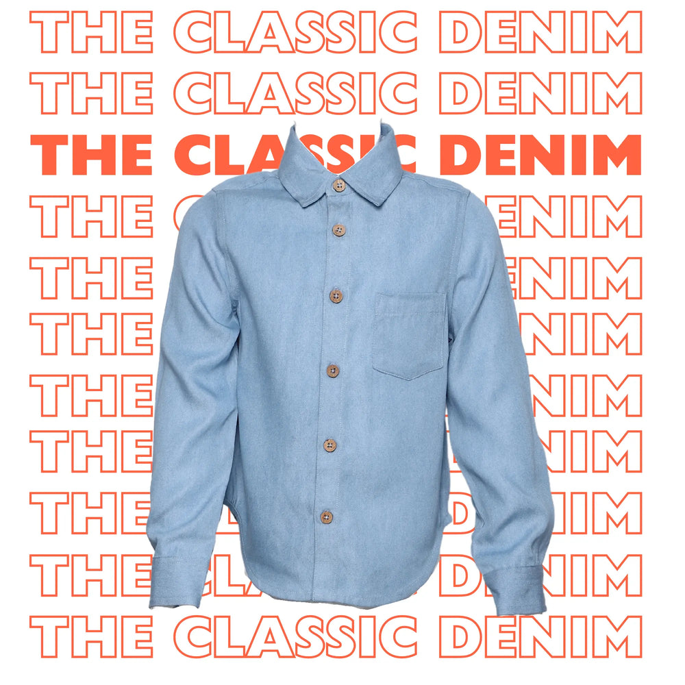 PocoMico 100% Cotton The Classic Denim Shirt