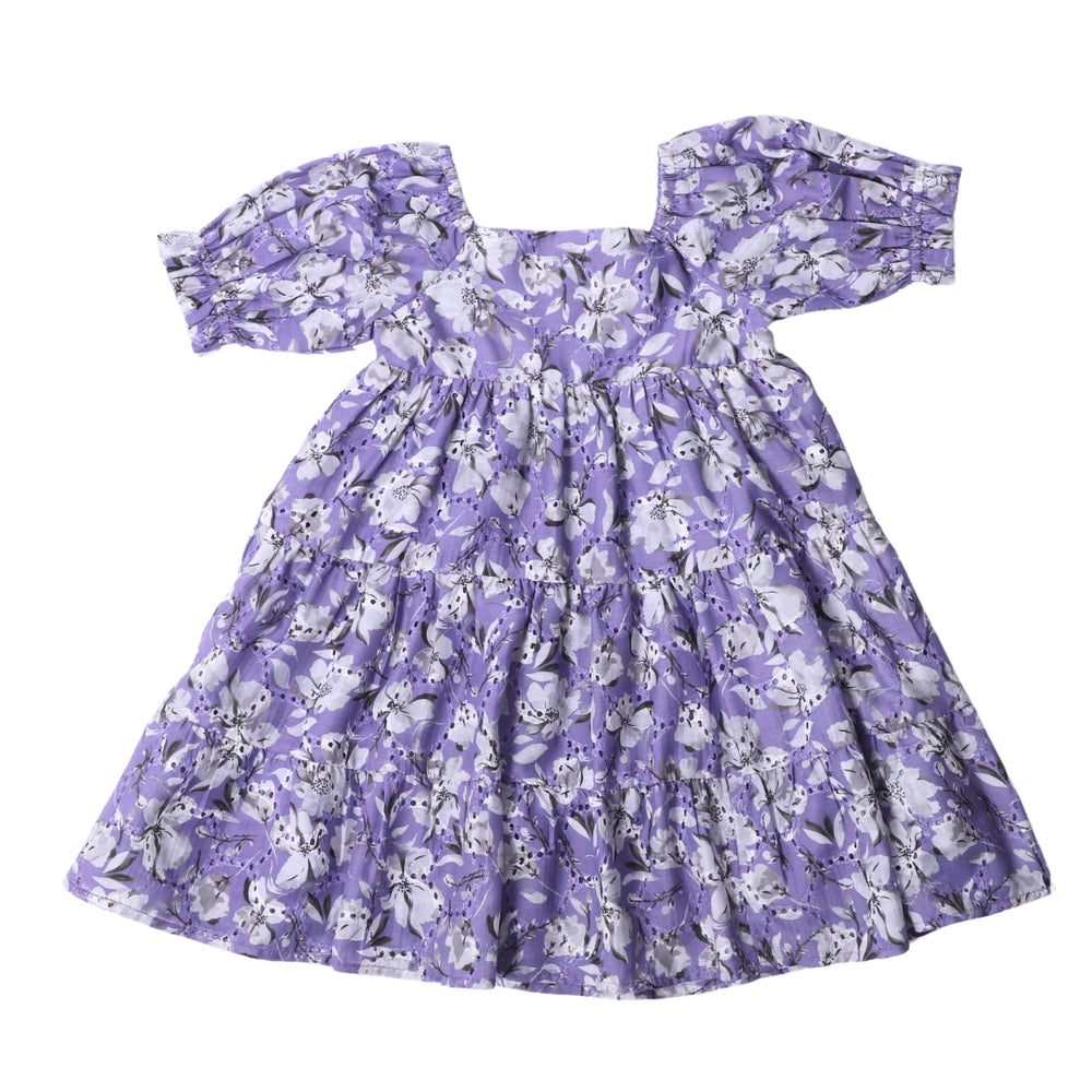 
                  
                    lilac + floral + printed + dress + schiffi + cut work + lace + a line + tier + ruffle + summer + fun + casual + play + date + event + girl + kids + comfy + cotton + cambric + POCOMICO
                  
                