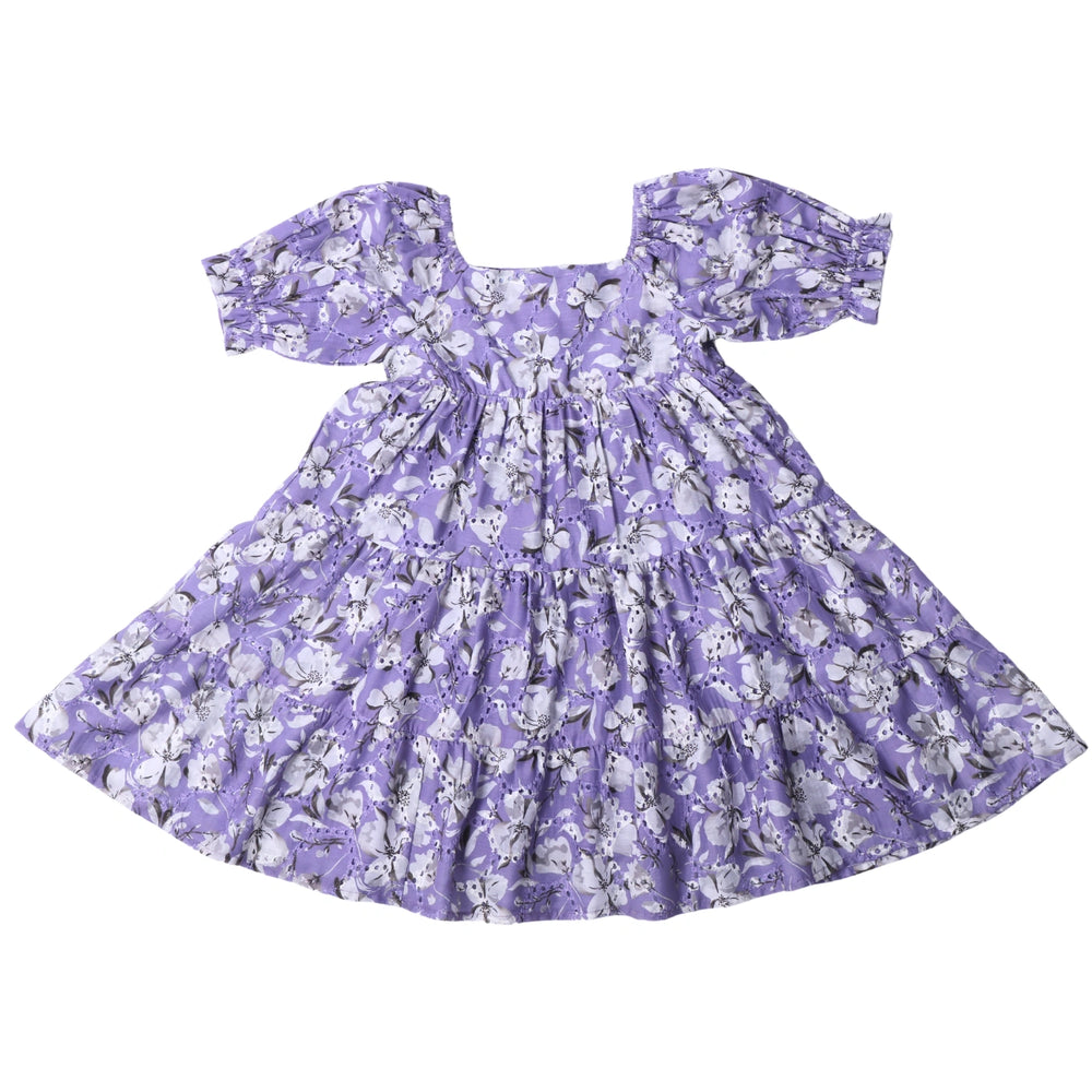 
                  
                    lilac + floral + printed + dress + schiffi + cut work + lace + a line + tier + ruffle + summer + fun + casual + play + date + event + girl + kids + comfy + cotton + cambric + POCOMICO
                  
                