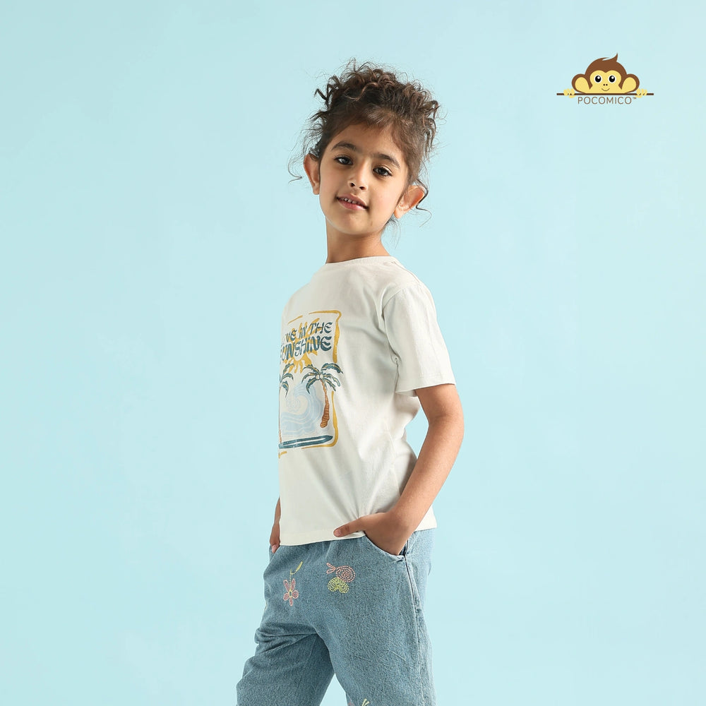 
                  
                    Pocomico + Live in the Sunshine Tee+ graphic + print +
boys + outdoor outfit + 
soft + cotton tee +bright cheerful + kids + summer  + outfit
+ playdate + apparel
comfy + stylish + adventure + wear
+ park day + sunny day set

                  
                