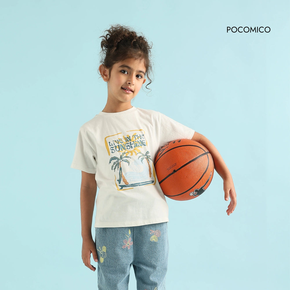 Pocomico + Live in the Sunshine Tee+ graphic + print +
boys + outdoor outfit + 
soft + cotton tee +bright cheerful + kids + summer  + outfit
+ playdate + apparel
comfy + stylish + adventure + wear
+ park day + sunny day set
