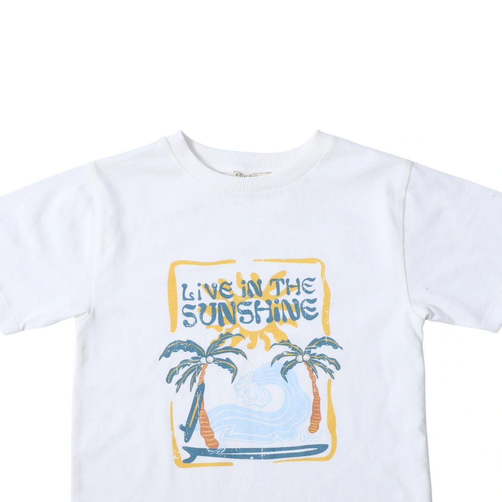 
                  
                    Pocomico + Live in the Sunshine Tee+ graphic + print +
boys + outdoor outfit + 
soft + cotton tee +bright cheerful + kids + summer  + outfit
+ playdate + apparel
comfy + stylish + adventure + wear
+ park day + sunny day set
                  
                