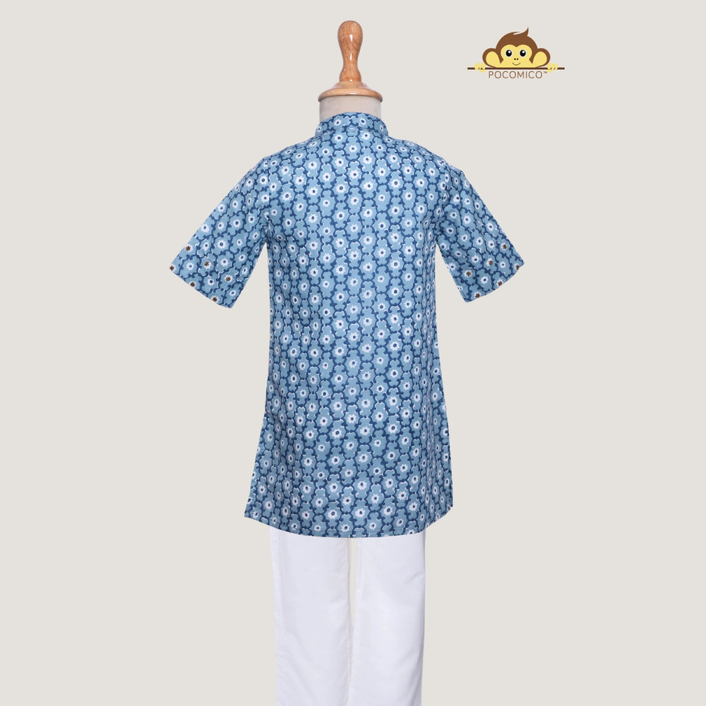 
                  
                    Mani+Beaded+KurtaSet+boys+pants+blue+festivewear+weddingwear+soft+cotton+beautiful+comfortable+perfect+white+POCOMICO

                  
                