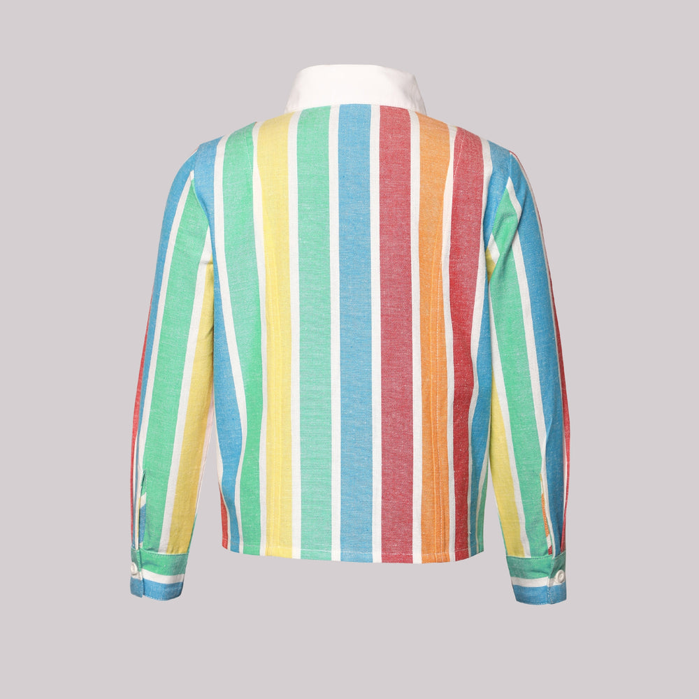 
                      
                        PocoMico Rainbow Yarn-Dyed Striped Shirt
                      
                    