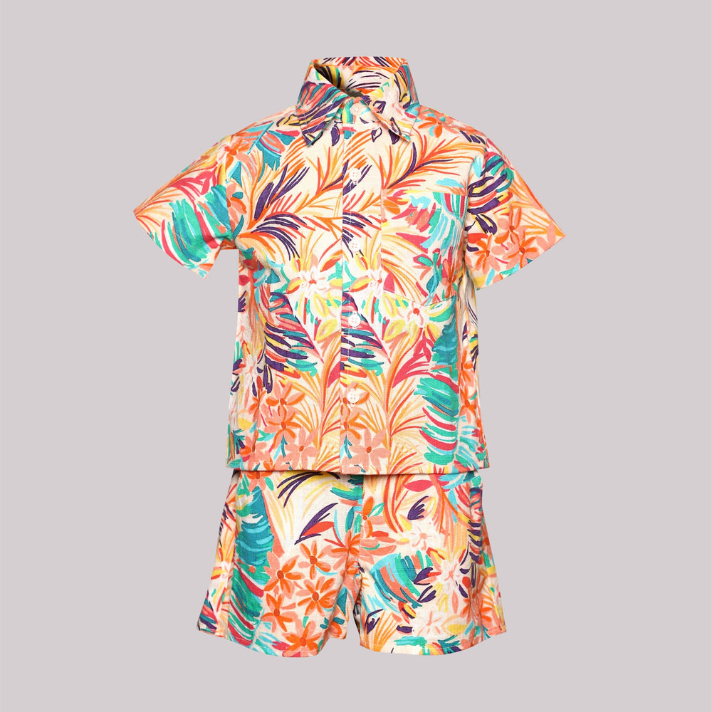 
                      
                        PocoMico Hawaiian Printed Cotton Co-ord Set
                      
                    